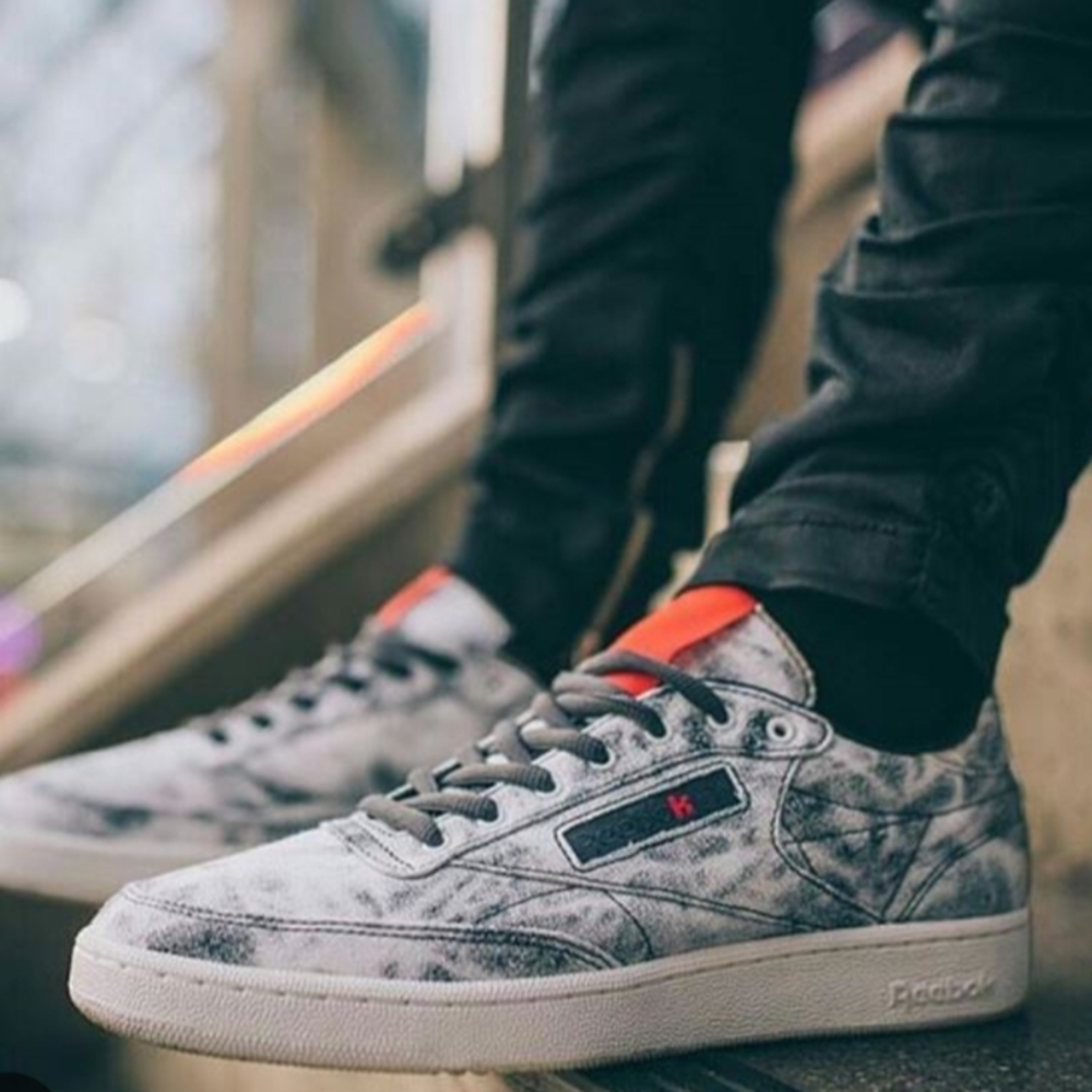 Reebok Gray and Black Sneakers